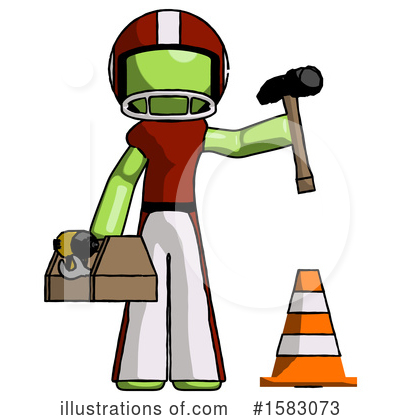 Royalty-Free (RF) Green Design Mascot Clipart Illustration by Leo Blanchette - Stock Sample #1583073