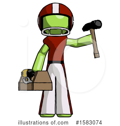 Royalty-Free (RF) Green Design Mascot Clipart Illustration by Leo Blanchette - Stock Sample #1583074