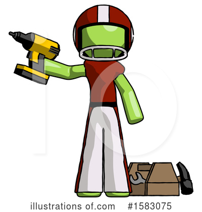 Royalty-Free (RF) Green Design Mascot Clipart Illustration by Leo Blanchette - Stock Sample #1583075