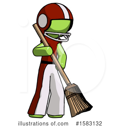 Royalty-Free (RF) Green Design Mascot Clipart Illustration by Leo Blanchette - Stock Sample #1583132