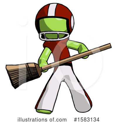 Royalty-Free (RF) Green Design Mascot Clipart Illustration by Leo Blanchette - Stock Sample #1583134