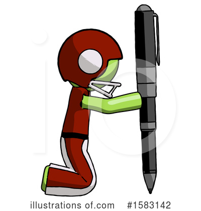 Royalty-Free (RF) Green Design Mascot Clipart Illustration by Leo Blanchette - Stock Sample #1583142