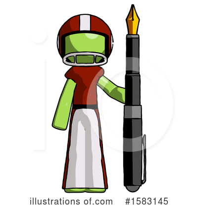 Royalty-Free (RF) Green Design Mascot Clipart Illustration by Leo Blanchette - Stock Sample #1583145