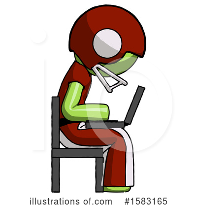 Royalty-Free (RF) Green Design Mascot Clipart Illustration by Leo Blanchette - Stock Sample #1583165
