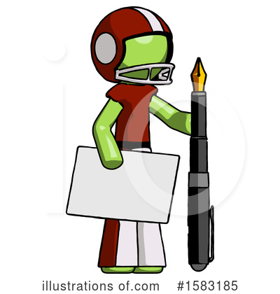 Royalty-Free (RF) Green Design Mascot Clipart Illustration by Leo Blanchette - Stock Sample #1583185