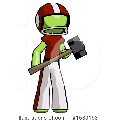 Royalty-Free (RF) Green Design Mascot Clipart Illustration by Leo Blanchette - Stock Sample #1583193