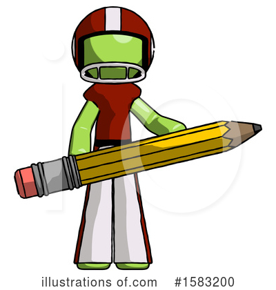 Royalty-Free (RF) Green Design Mascot Clipart Illustration by Leo Blanchette - Stock Sample #1583200