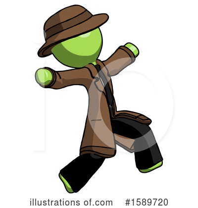 Royalty-Free (RF) Green Design Mascot Clipart Illustration by Leo Blanchette - Stock Sample #1589720