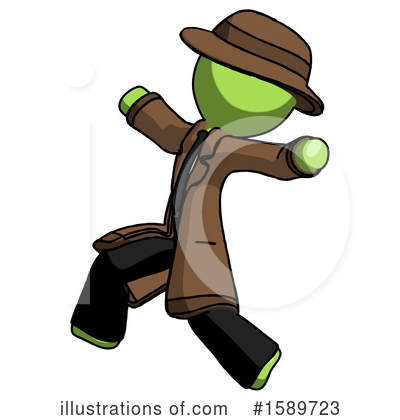 Royalty-Free (RF) Green Design Mascot Clipart Illustration by Leo Blanchette - Stock Sample #1589723