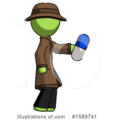 Royalty-Free (RF) Green Design Mascot Clipart Illustration by Leo Blanchette - Stock Sample #1589741