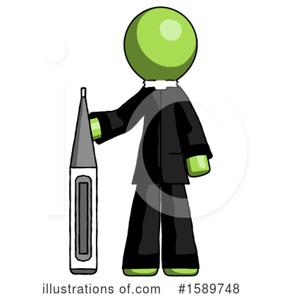 Royalty-Free (RF) Green Design Mascot Clipart Illustration by Leo Blanchette - Stock Sample #1589748