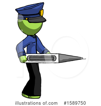 Royalty-Free (RF) Green Design Mascot Clipart Illustration by Leo Blanchette - Stock Sample #1589750