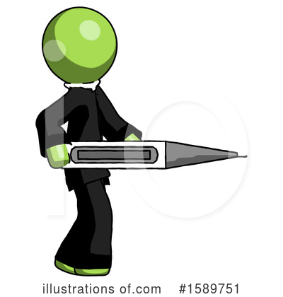 Royalty-Free (RF) Green Design Mascot Clipart Illustration by Leo Blanchette - Stock Sample #1589751