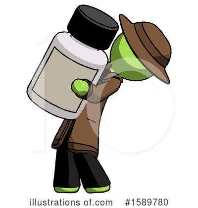 Royalty-Free (RF) Green Design Mascot Clipart Illustration by Leo Blanchette - Stock Sample #1589780