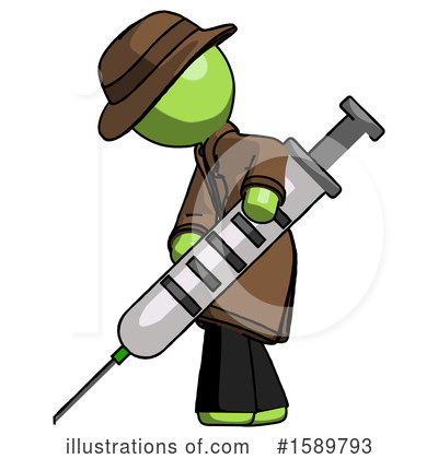 Royalty-Free (RF) Green Design Mascot Clipart Illustration by Leo Blanchette - Stock Sample #1589793