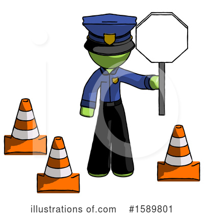 Royalty-Free (RF) Green Design Mascot Clipart Illustration by Leo Blanchette - Stock Sample #1589801