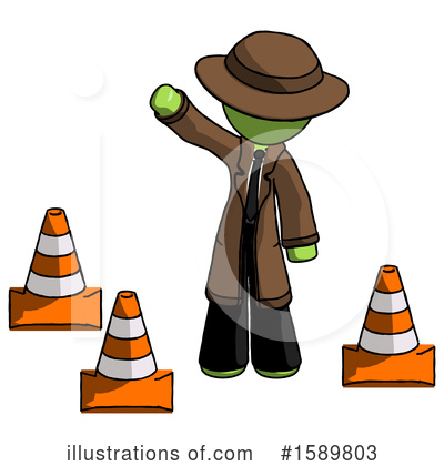 Royalty-Free (RF) Green Design Mascot Clipart Illustration by Leo Blanchette - Stock Sample #1589803