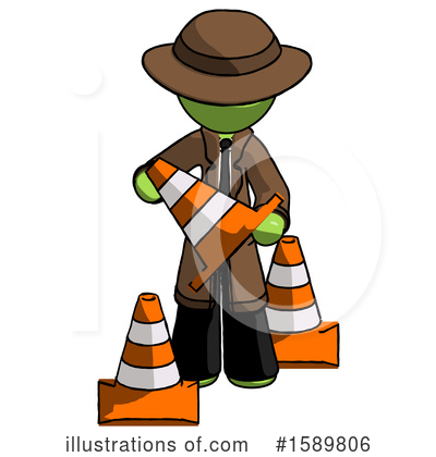 Royalty-Free (RF) Green Design Mascot Clipart Illustration by Leo Blanchette - Stock Sample #1589806