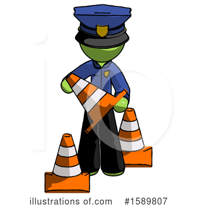 Royalty-Free (RF) Green Design Mascot Clipart Illustration by Leo Blanchette - Stock Sample #1589807