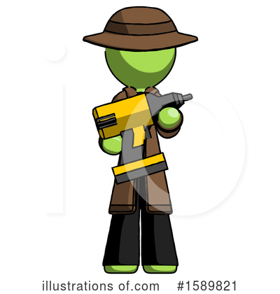 Royalty-Free (RF) Green Design Mascot Clipart Illustration by Leo Blanchette - Stock Sample #1589821