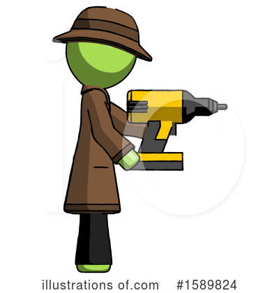 Royalty-Free (RF) Green Design Mascot Clipart Illustration by Leo Blanchette - Stock Sample #1589824