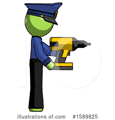 Royalty-Free (RF) Green Design Mascot Clipart Illustration by Leo Blanchette - Stock Sample #1589825