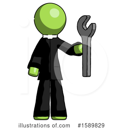 Royalty-Free (RF) Green Design Mascot Clipart Illustration by Leo Blanchette - Stock Sample #1589829