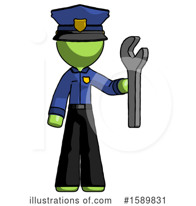 Royalty-Free (RF) Green Design Mascot Clipart Illustration by Leo Blanchette - Stock Sample #1589831