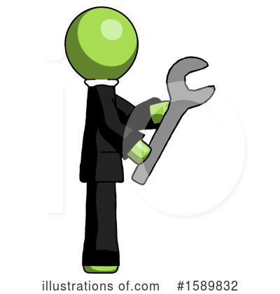 Royalty-Free (RF) Green Design Mascot Clipart Illustration by Leo Blanchette - Stock Sample #1589832