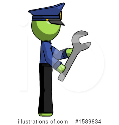 Royalty-Free (RF) Green Design Mascot Clipart Illustration by Leo Blanchette - Stock Sample #1589834