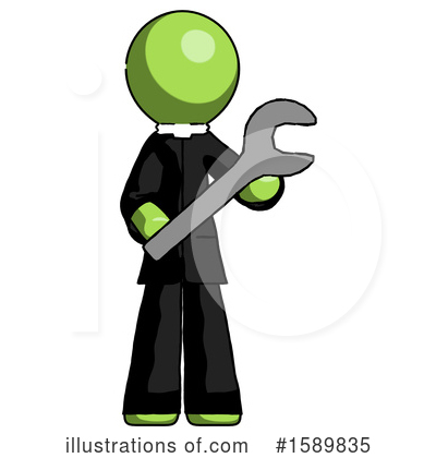 Royalty-Free (RF) Green Design Mascot Clipart Illustration by Leo Blanchette - Stock Sample #1589835