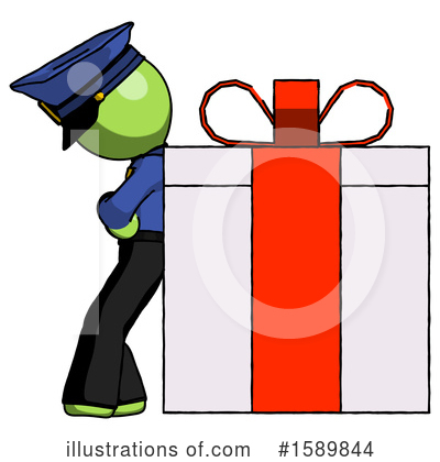 Royalty-Free (RF) Green Design Mascot Clipart Illustration by Leo Blanchette - Stock Sample #1589844