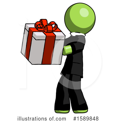 Royalty-Free (RF) Green Design Mascot Clipart Illustration by Leo Blanchette - Stock Sample #1589848