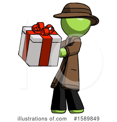 Royalty-Free (RF) Green Design Mascot Clipart Illustration by Leo Blanchette - Stock Sample #1589849