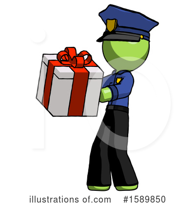 Royalty-Free (RF) Green Design Mascot Clipart Illustration by Leo Blanchette - Stock Sample #1589850