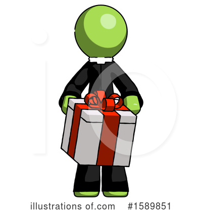 Royalty-Free (RF) Green Design Mascot Clipart Illustration by Leo Blanchette - Stock Sample #1589851