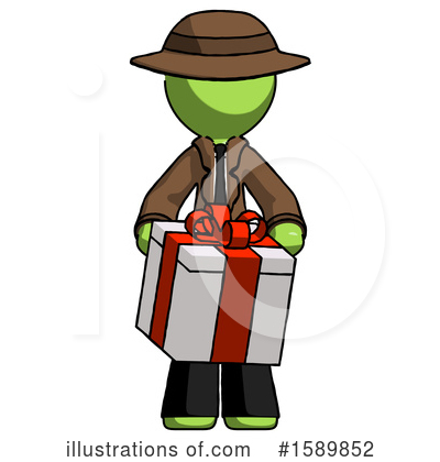 Royalty-Free (RF) Green Design Mascot Clipart Illustration by Leo Blanchette - Stock Sample #1589852