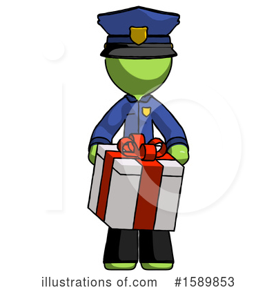 Royalty-Free (RF) Green Design Mascot Clipart Illustration by Leo Blanchette - Stock Sample #1589853