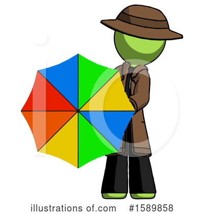 Royalty-Free (RF) Green Design Mascot Clipart Illustration by Leo Blanchette - Stock Sample #1589858