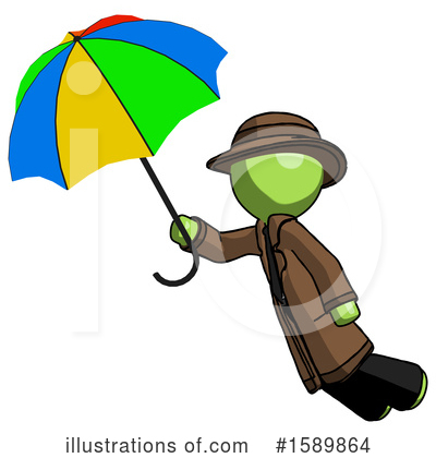 Royalty-Free (RF) Green Design Mascot Clipart Illustration by Leo Blanchette - Stock Sample #1589864