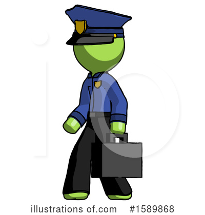 Royalty-Free (RF) Green Design Mascot Clipart Illustration by Leo Blanchette - Stock Sample #1589868