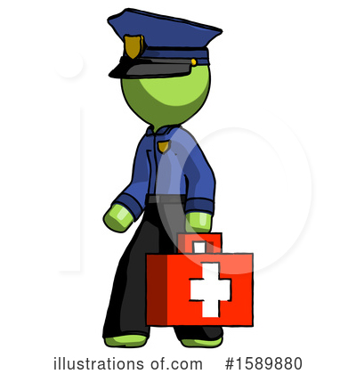 Royalty-Free (RF) Green Design Mascot Clipart Illustration by Leo Blanchette - Stock Sample #1589880