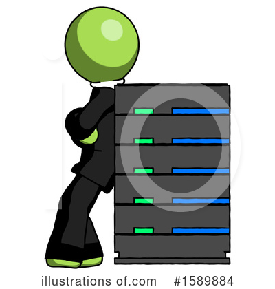 Royalty-Free (RF) Green Design Mascot Clipart Illustration by Leo Blanchette - Stock Sample #1589884