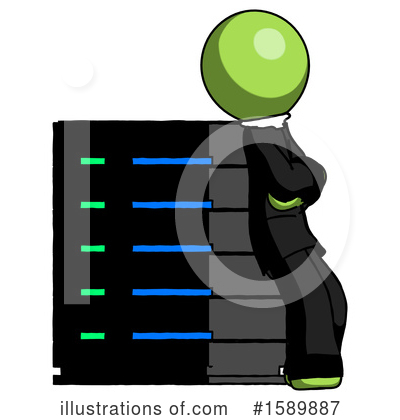 Royalty-Free (RF) Green Design Mascot Clipart Illustration by Leo Blanchette - Stock Sample #1589887