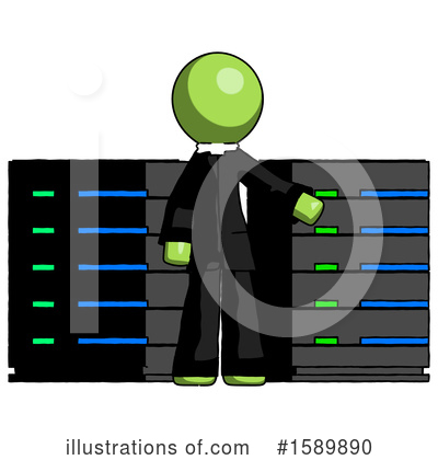 Royalty-Free (RF) Green Design Mascot Clipart Illustration by Leo Blanchette - Stock Sample #1589890
