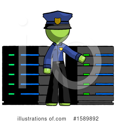 Royalty-Free (RF) Green Design Mascot Clipart Illustration by Leo Blanchette - Stock Sample #1589892