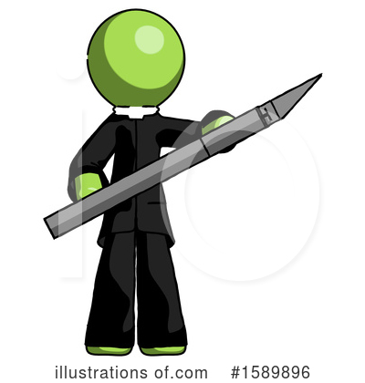 Royalty-Free (RF) Green Design Mascot Clipart Illustration by Leo Blanchette - Stock Sample #1589896