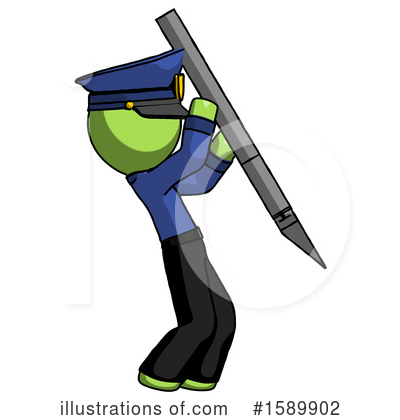 Royalty-Free (RF) Green Design Mascot Clipart Illustration by Leo Blanchette - Stock Sample #1589902