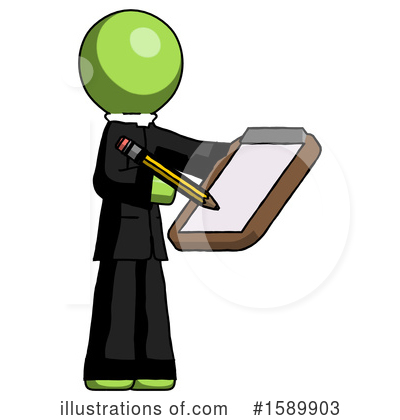 Royalty-Free (RF) Green Design Mascot Clipart Illustration by Leo Blanchette - Stock Sample #1589903