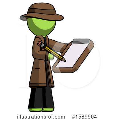 Royalty-Free (RF) Green Design Mascot Clipart Illustration by Leo Blanchette - Stock Sample #1589904